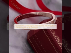 Voller Diamant Liebesring Klassiker Schmuck Liebesarmband Voller Diamant gepflastert in 18K rosa Gold