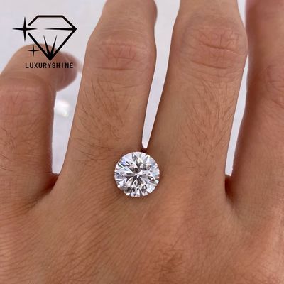 LuxuryShine VS2 Round Shape Lab Grown Diamond 1CT 2CT 3CT 4CT 5CT D-F Color white diamond With IGI Certificate