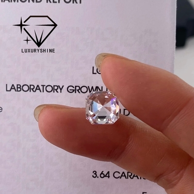 LuxuryShine VVS-VS 0.1-10CT Asscher Shape Lab Grown Diamond  D-F Color white diamond With IGI Certificate 3EX Cut Stones