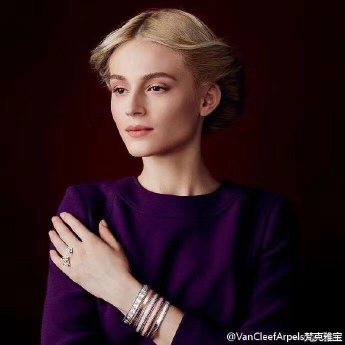 Qualität Mittleres Gold-18k Perlee-Unterzeichnungs-Armband weiße Rose Yellow Gold des Modell-VCA wirkliches Fabrik