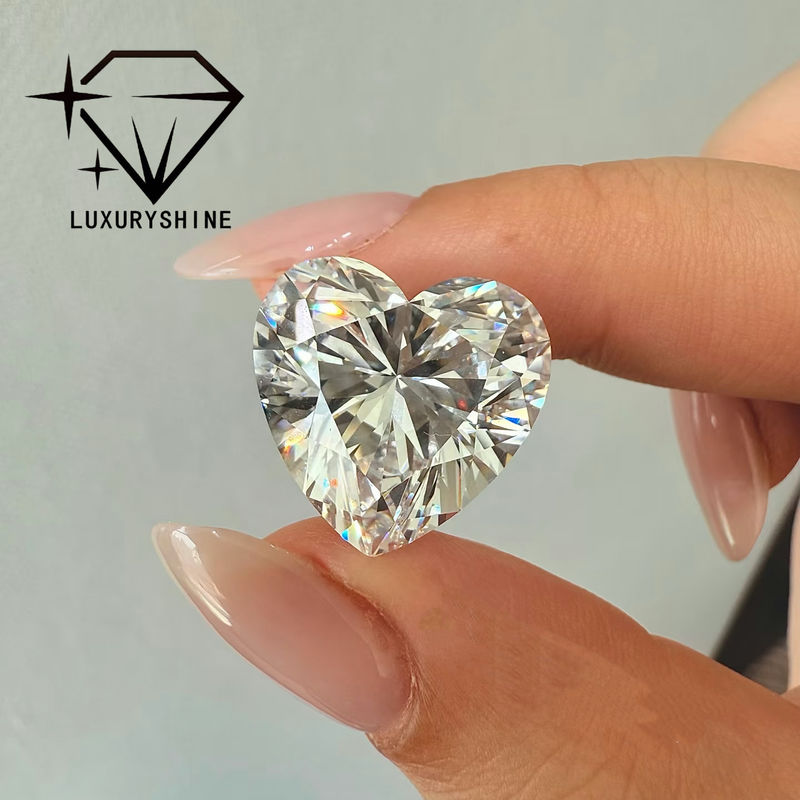 Qualität LuxuryShine VVS2 Weißes Herz Exzellente Laborschnitt Diamant 1CT 2CT 3CT 4CT 5CT Unterstützung Spezielle Anpassung Fabrik
