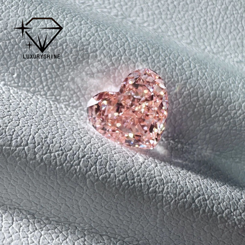 Qualität LuxuryShine Fancy Pink / Fancy Intense Pink / Fancy Vivid Pink Herzschliff Laborgezüchteter Diamant VVS-VS1 Echte Diamanten & Hochzeitsschmuck & Maßgeschneiderter Schmuck Fabrik