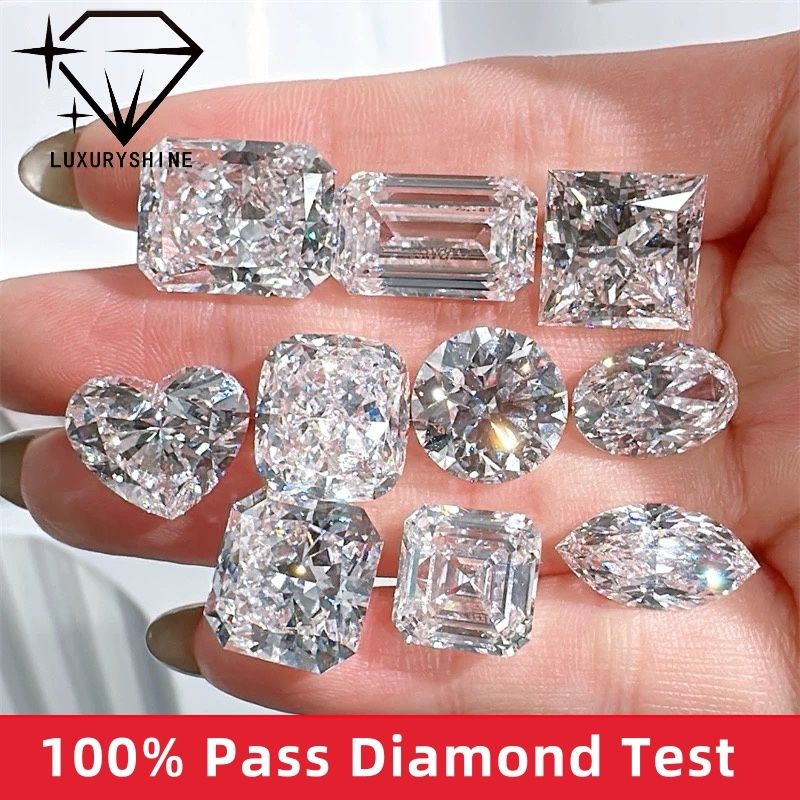 Qualität LuxuryShine VVS-VS Asscher Shape Lab Wachstumstahl Diamant 0.1-10CT D-F Farbe weißer Diamant mit IGI-Zertifikat 3EX Schnittsteine Fabrik