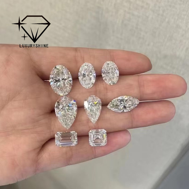 Qualität LuxuryShine VVS-VS Asscher Shape Lab Wachstumstahl Diamant 0.1-10CT D-F Farbe weißer Diamant mit IGI-Zertifikat 3EX Schnittsteine Fabrik