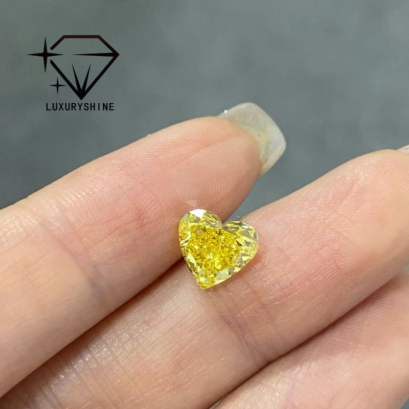 Qualität LuxuryShine Pink / Gelb / Grün Herzförmiger Laborgezüchteter Diamant VVS-VS Echte Diamanten & Hochzeitsschmuck & Maßgeschneiderter Schmuck Fabrik