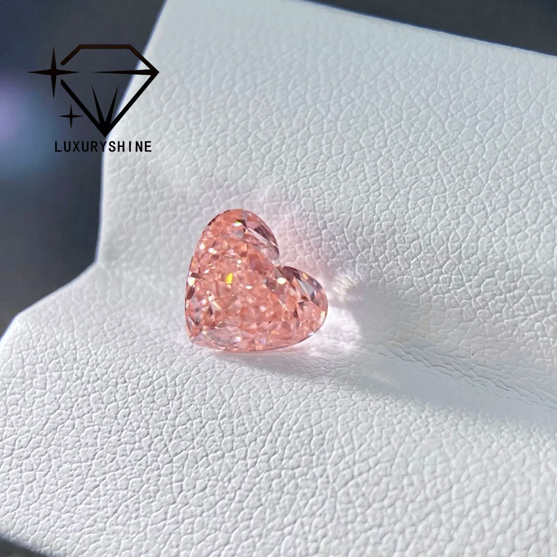 Qualität LuxuryShine Pink / Gelb / Grün Herzförmiger Laborgezüchteter Diamant VVS-VS Echte Diamanten & Hochzeitsschmuck & Maßgeschneiderter Schmuck Fabrik