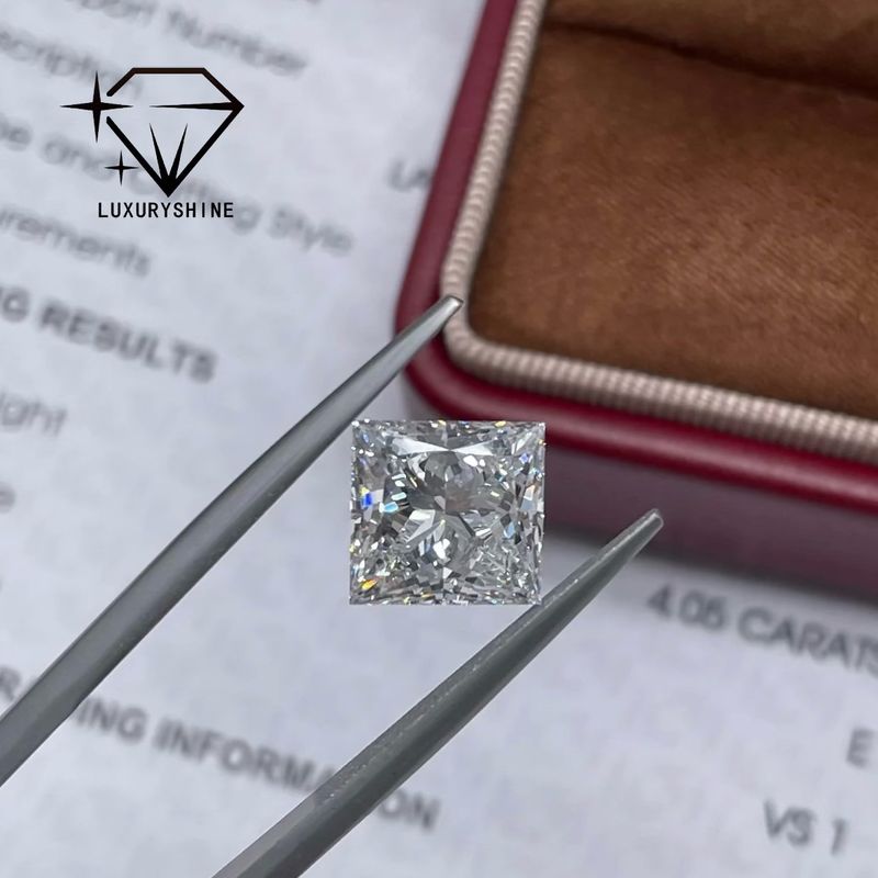 Qualität LuxuryShine Princess Schliff Labor Gezüchteter Diamant D-F Farbe VVS-VS Mit IGI Zertifikat Exzellenter Schliff Hochzeitsdiamanten Großhandel Fabrik