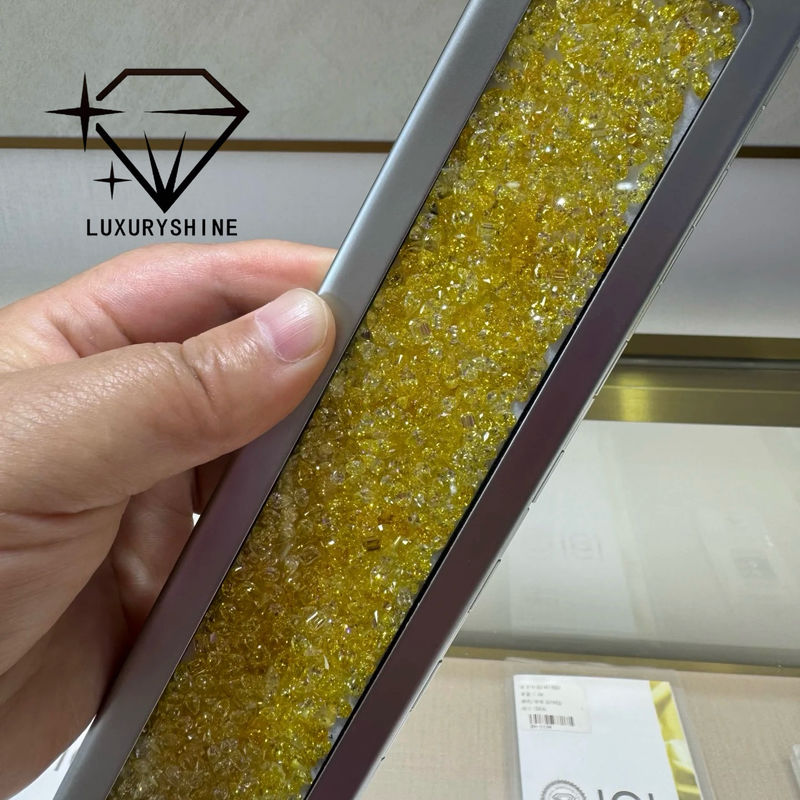 Qualität LuxuryShine VVS-VS Fancy Gelb/Hellgelb/Fancy Intense/Vivid Gelb Laborgezüchteter Diamant 1CT 2CT 3CT 4CT 5CT Oval Exzellenter Schliff Mit Zertifikat & Individuellem Schmuck Fabrik