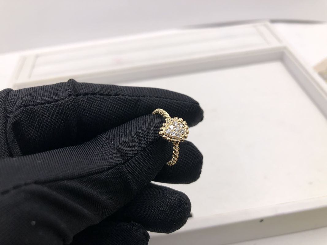 Qualität Luxusgold der goldschmuck-Schmuck-Diamant-18K Ring Beautiful With Yellow/Weißgold Fabrik