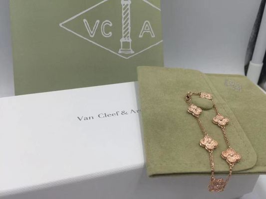 Qualität Van Cleef u. Arpels süßes Alhambra Bracelet 6 Motive Rose Gold Fabrik