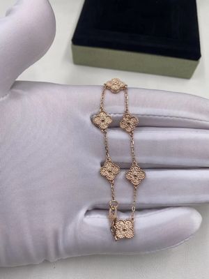 Qualität Van Cleef u. Arpels süßes Alhambra Bracelet 6 Motive Rose Gold Fabrik