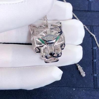 Gold Soems Cartier Panther Necklace Real 18k und GEGEN Diamant-ursprüngliche Pakete