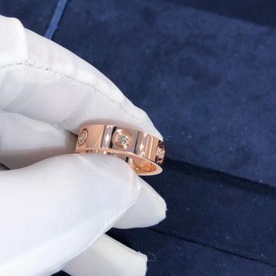 Qualität Autoreihe LIEBEN des gelbes Gold18k Ring 4 GEGEN Diamond Wedding Ring For Women/Männer Fabrik