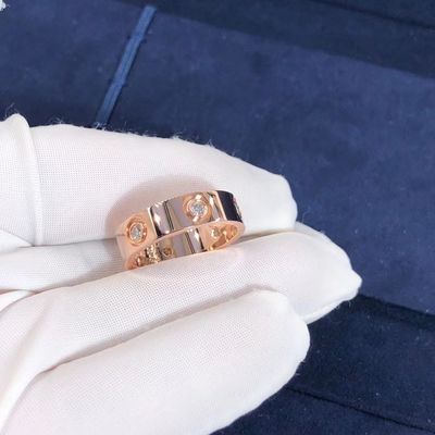 Qualität Autoreihe LIEBEN des gelbes Gold18k Ring 4 GEGEN Diamond Wedding Ring For Women/Männer Fabrik