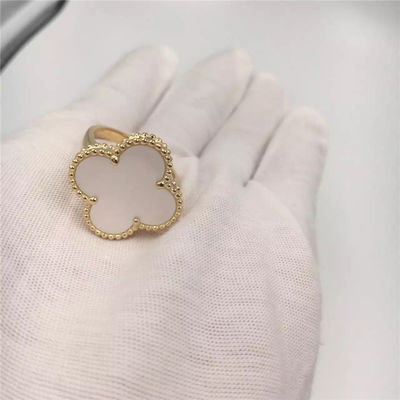Qualität VCARF78900 Van Cleef und magischer Alhambra Ring-gelbes Gold Arpels mit Blumen-Form Fabrik