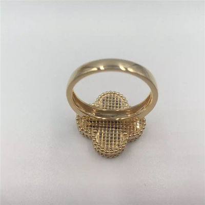 Qualität VCARF78900 Van Cleef und magischer Alhambra Ring-gelbes Gold Arpels mit Blumen-Form Fabrik