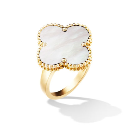 Qualität VCARF78900 Van Cleef und magischer Alhambra Ring-gelbes Gold Arpels mit Blumen-Form Fabrik