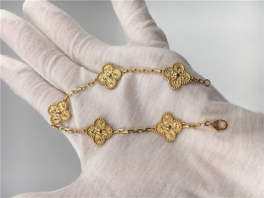 Qualität Blühen Sie geformte Motive VCARO1IE00 des Gold18k Armband-5 für Freundin/Frau Fabrik