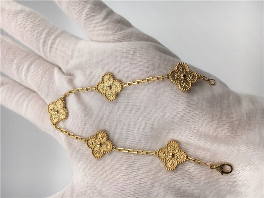 Qualität Blühen Sie geformte Motive VCARO1IE00 des Gold18k Armband-5 für Freundin/Frau Fabrik