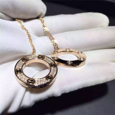 Qualität Gelbes Gold der Liebes-Halsketten-18K, pflastern Diamond Necklace B7058400 Fabrik