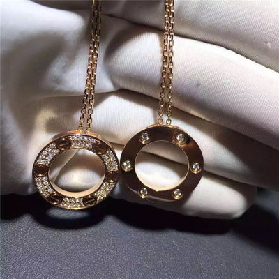 Qualität Gelbes Gold der Liebes-Halsketten-18K, pflastern Diamond Necklace B7058400 Fabrik
