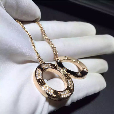 Qualität Gelbes Gold der Liebes-Halsketten-18K, pflastern Diamond Necklace B7058400 Fabrik