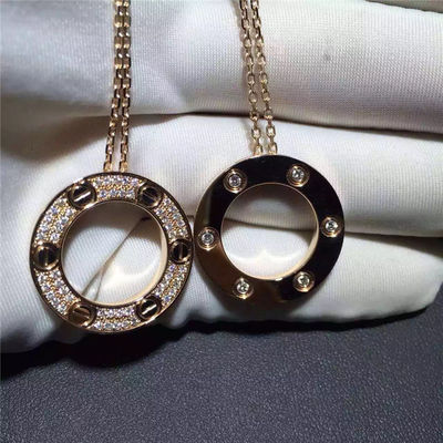 Qualität Gelbes Gold der Liebes-Halsketten-18K, pflastern Diamond Necklace B7058400 Fabrik