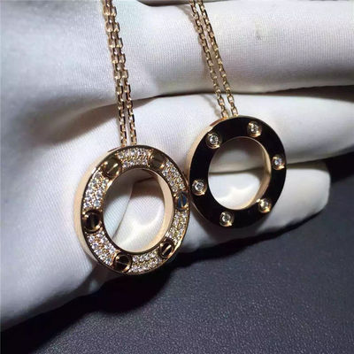 Qualität Gelbes Gold der Liebes-Halsketten-18K, pflastern Diamond Necklace B7058400 Fabrik