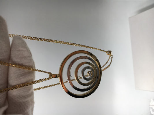 Qualität Goldanhänger der runden Form-18k Rose, glücklicher Geist-Anhänger SI H Qualität Chopard Fabrik
