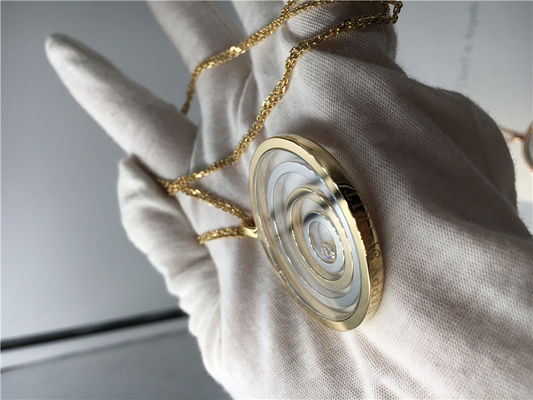 Qualität Goldanhänger der runden Form-18k Rose, glücklicher Geist-Anhänger SI H Qualität Chopard Fabrik