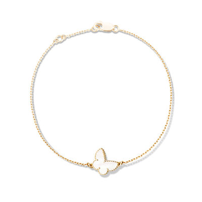 Qualität Weißes Goldarmband-süßes Alhambra-Schmetterlings-Armband des Perlmutt-18K Fabrik