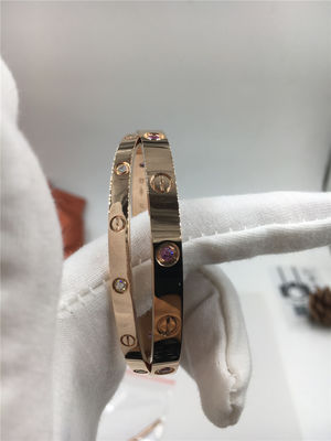Qualität Rose Gold Luxury Diamond Jewelry-Liebes-Armband der Frauen mit sechs rosa Saphiren Fabrik