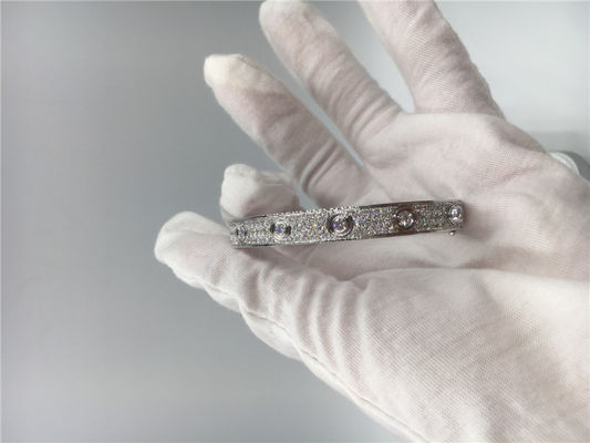 Qualität Einfacher Diamond Bangle Bracelet, Liebes-Armband des Weißgold-18k Fabrik