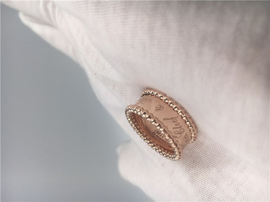 Qualität Gelbe runde Form des Goldgeldstrafen-Schmuck PerléE-Unterzeichnungs-Ring-VCARO3Y600 Fabrik