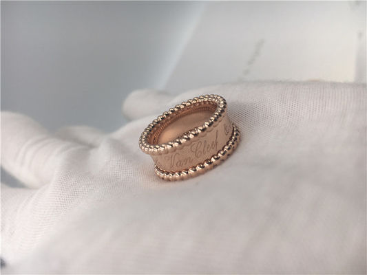 Qualität Gelbe runde Form des Goldgeldstrafen-Schmuck PerléE-Unterzeichnungs-Ring-VCARO3Y600 Fabrik