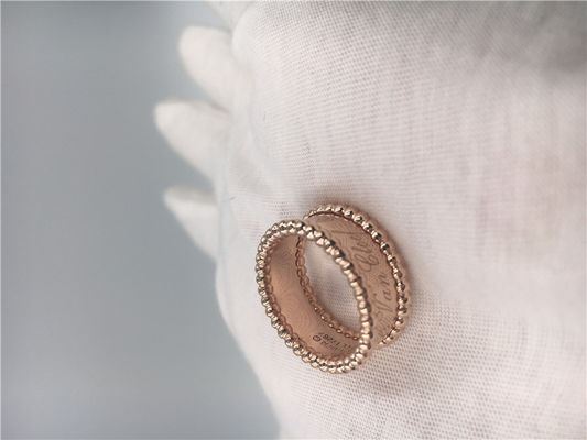 Qualität Gelbe runde Form des Goldgeldstrafen-Schmuck PerléE-Unterzeichnungs-Ring-VCARO3Y600 Fabrik