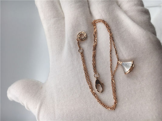 Qualität Weißes hängendes Luxusschmuck-Schmuck-Armband 18K Rose Gold With White Mother der Perle Fabrik
