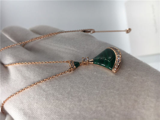 Qualität Luxusluxusschmuck-Schmuck-Diva-Traumhalskette CL857473 mit Malachit/Diamanten Fabrik