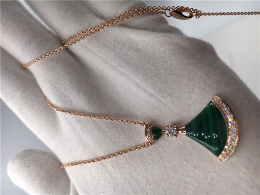 Qualität Luxusluxusschmuck-Schmuck-Diva-Traumhalskette CL857473 mit Malachit/Diamanten Fabrik