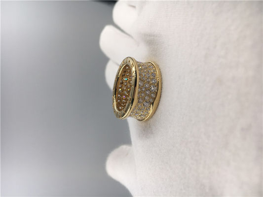 Qualität Die Hochzeits-Bänder der Luxusschmuck-Männer, Weinlese-Luxusschmuck-Ringe des gelbes Gold18k mit Diamanten Fabrik
