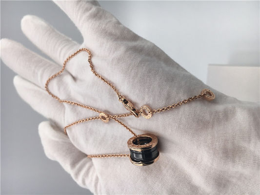 Qualität Der Frauen rosa Gold CL855762-Luxusschmuck-B Zero1 Necklace18K mit schwarzem keramischem Fabrik
