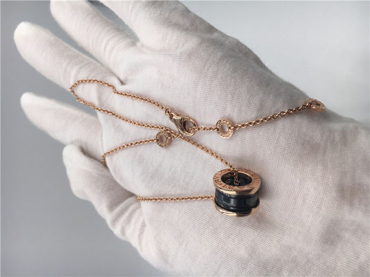 Qualität Der Frauen rosa Gold CL855762-Luxusschmuck-B Zero1 Necklace18K mit schwarzem keramischem Fabrik