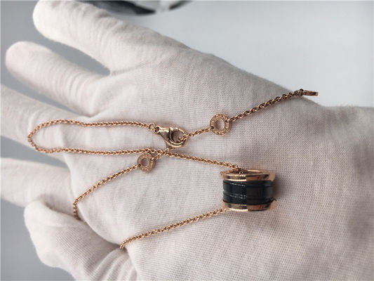 Qualität Der Frauen rosa Gold CL855762-Luxusschmuck-B Zero1 Necklace18K mit schwarzem keramischem Fabrik