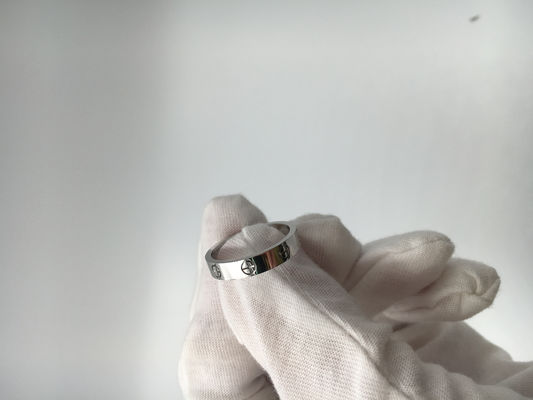 Qualität Klassisches Schmuck-Liebes-Hochzeits-Band Ring Without Diamond des Weißgold-18K Fabrik