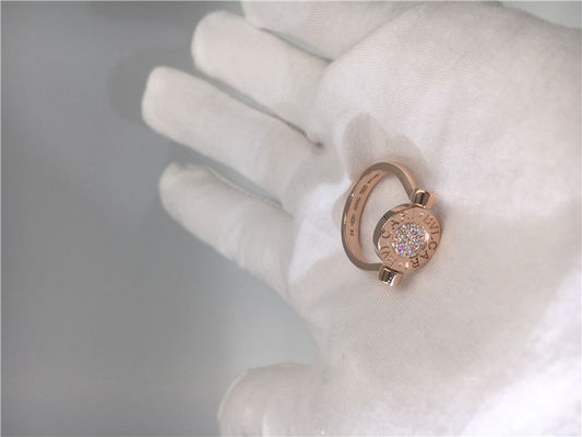 Qualität Luxusschmuck-Weinlese-Rose Gold Engagement Rings With-Perlmutt des schmuck-18K/Pavé-Diamanten Fabrik