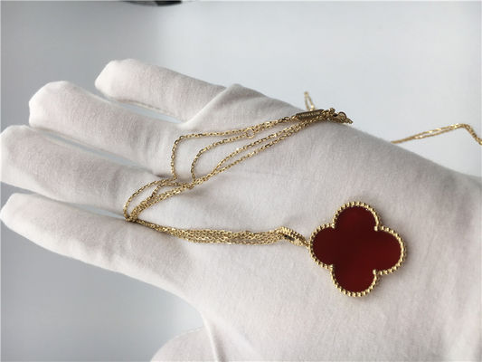 Qualität Ketten-Halskette des Gold18k mit Karneol, einfache Goldhalskette kein Diamant Fabrik