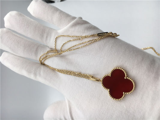 Qualität Ketten-Halskette des Gold18k mit Karneol, einfache Goldhalskette kein Diamant Fabrik