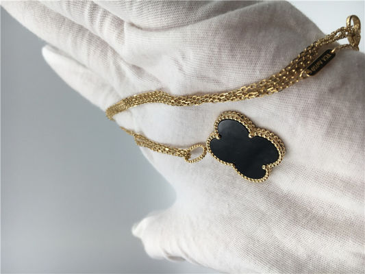 Qualität Lange Halskette Luxusgoldschmuck-Alhambras der weinlese-Art-18K für Freundin Fabrik