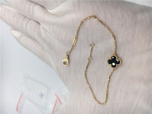 Qualität Süßes Alhambra gelbes Gold Vans Cleef Arpels Armband-18k mit Karneol Fabrik