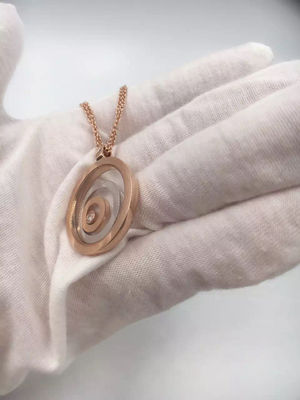 Qualität Geist-Anhänger Chopard einfache Halskette der Frauen des Gold18k glücklicher mit Diamanten Fabrik